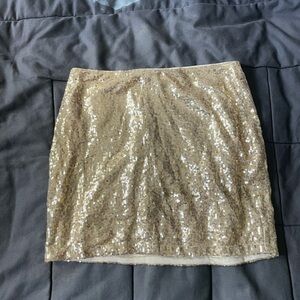 Gold Mini Skirt